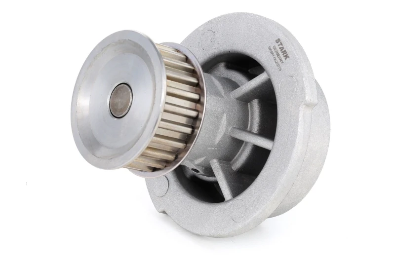 Image of STARK SKWP-0520076 Water pump Number of Teeth: 23, Cast Aluminium, with belt pulley, with seal ring Cast Aluminium Water Pump (1260)