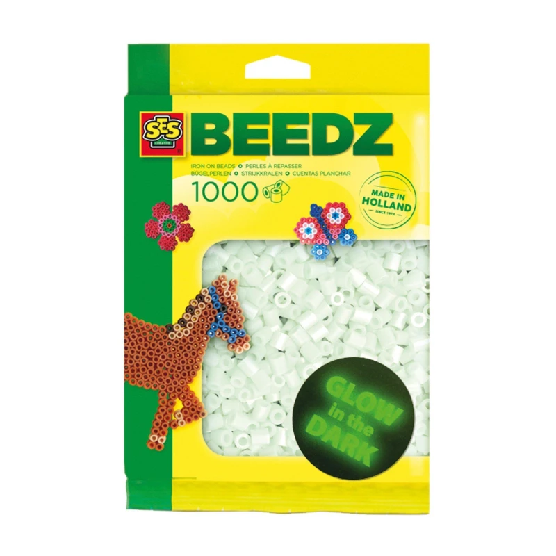 Image of SES Creative Iron on beads 1000 glow in the dark Multi unisex One Size