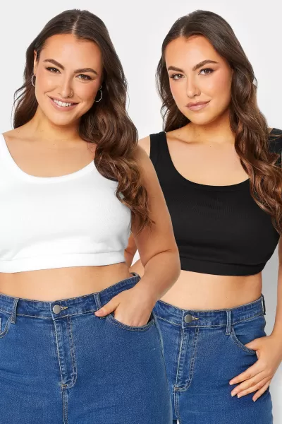 Image of 2 PACK Non-Padded Ribbed Bralette