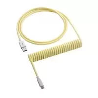 image of CableMod Classic Coiled Keyboard Cable USB A to USB Type C 150cm - Lemon Ice