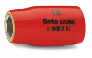 image of Beta Tools 920 MQ/A10 VDE 1000V Insulated 1/2" Dr Hexagon Socket 10mm 009200240