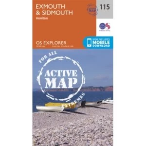 Image of Exmouth and Sidmouth by Ordnance Survey (Sheet map, Active map, folded, 2015)