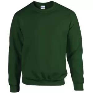 Image of Gildan Childrens Unisex Heavy Blend Crewneck Sweatshirt (Pack Of 2) (M) (Forest Green)