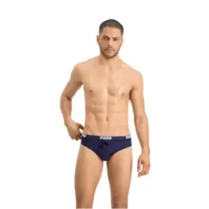 Puma Logo Swim Briefs Mens - Blue