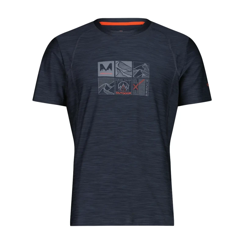 Image of CMP Printed T-Shirt CMP Stretch Noir Male 5XL