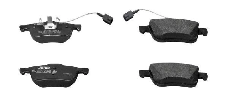 Image of JURID 573173J Brake pad set incl. wear warning contact, without accessories, with piston clip Brake Pad Set,disc brake (402)