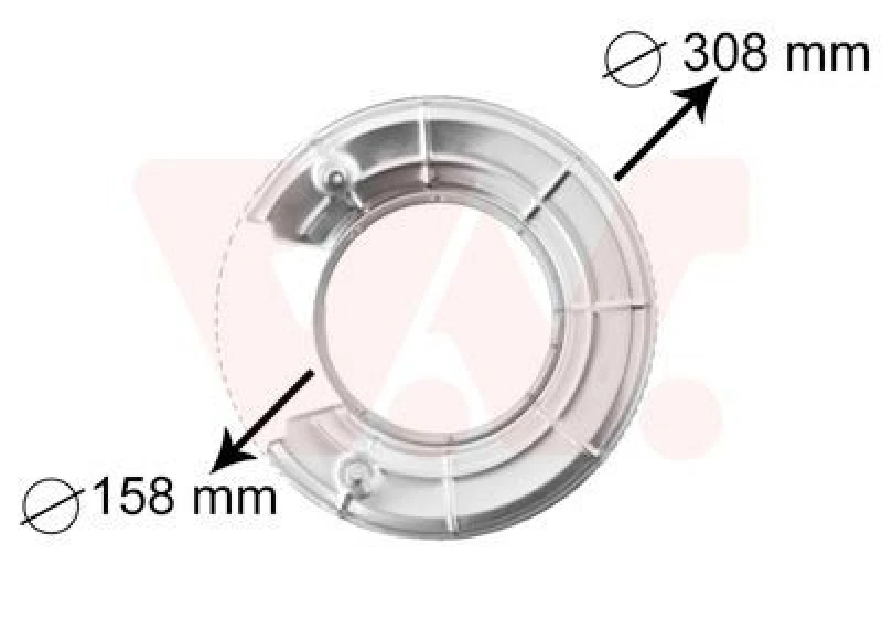 Image of VAN WEZEL Brake disc backing plate VAN WEZEL 3766373