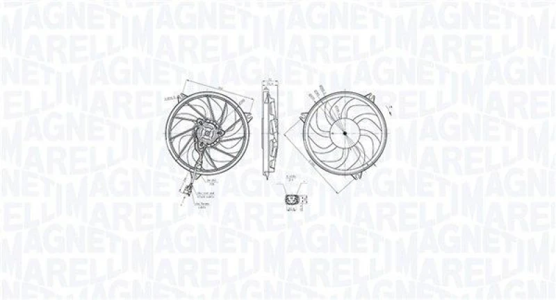 Image of MAGNETI MARELLI Fan, radiator MAGNETI MARELLI 069422865010