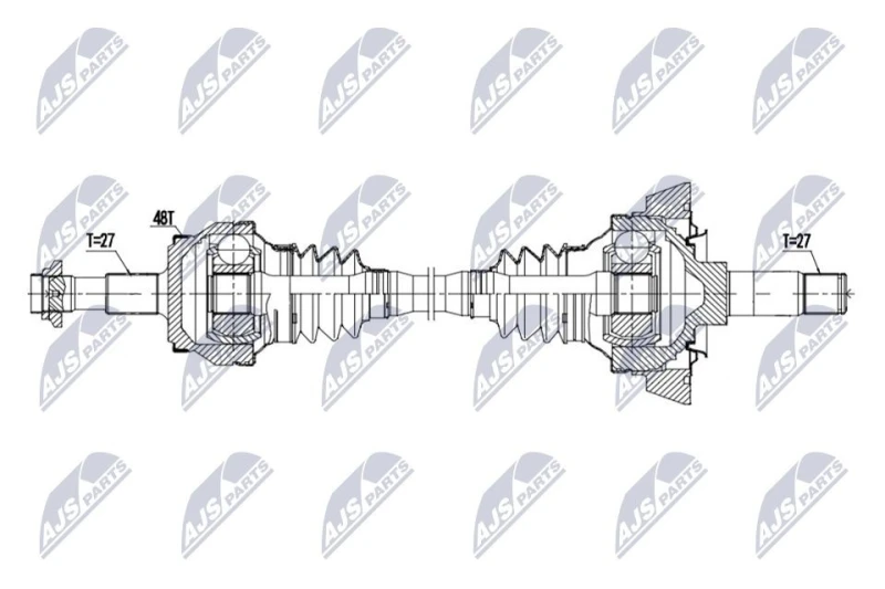 Image of NTY NPW-ME-189 Drive shaft Rear Axle Left Drive Shaft (13)