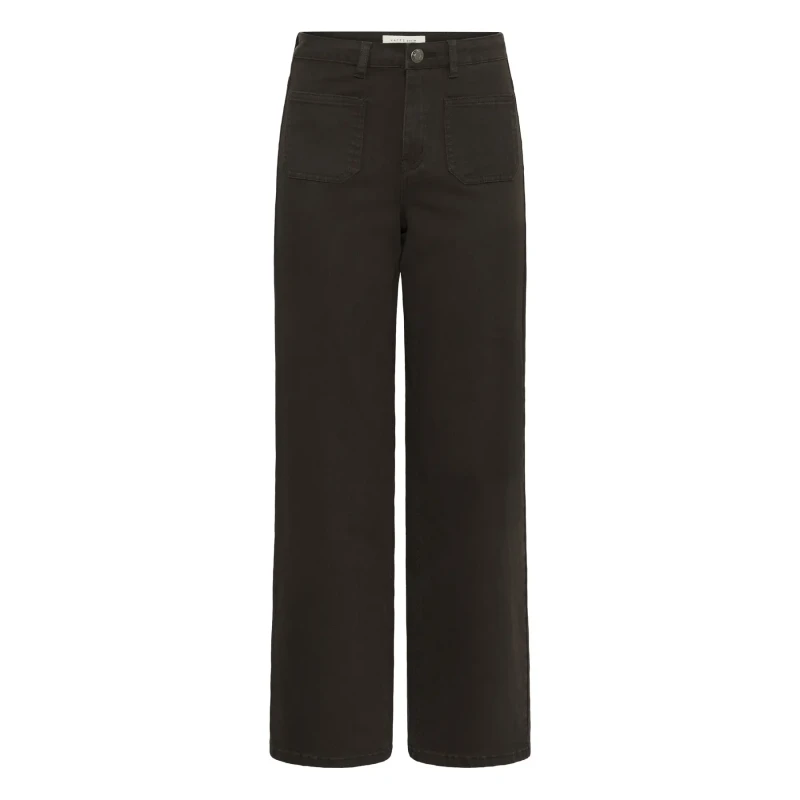 Image of Kaffe Womens Wide Leg Jeans KAFFE KABrook Marron Female 26x32