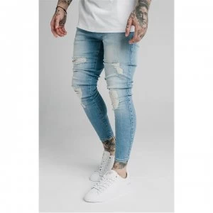 image of SikSilk Distressed Skinny Denim - Light Wash