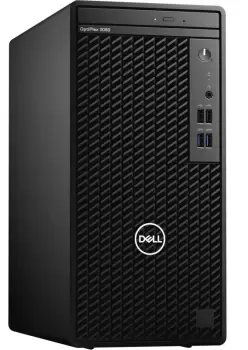 Image of Dell OptiPlex 3080 MT Desktop PC, Intel Core i5-10500 3.1GHz, 8GB RAM, 1TB HDD, DVDRW, Intel UHD, Windows 10 Pro 64-bit