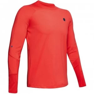 Image of Urban Armor Gear ColdGear Rush Mock T Shirt Mens - Red/Black