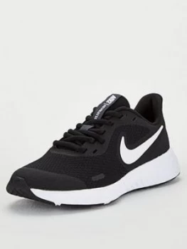 image of Nike Revolution 5 Junior Trainers - Black/White