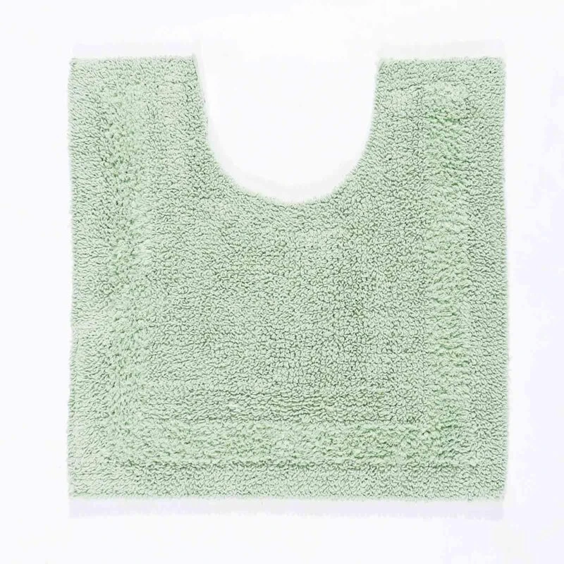 Image of Homescapes Luxury Reversible Cotton Pedestal Mat - Sage Green