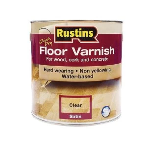 Image of Rustins Quick Dry Coloured Floor Varnish Dark Oak 2.5 litre