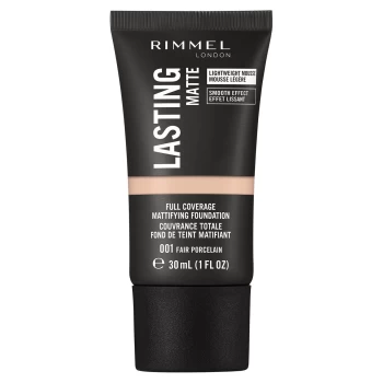 image of Rimmel London Lasting Matte Foundation 30ml (Various Shades) - 005 Alabaster