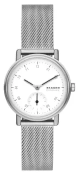 image of Skagen SKW3100 Kuppel Lille (32mm) White Dial / Steel Mesh Watch