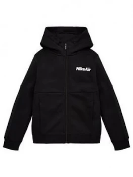 image of Nike Boys Nsw Air Full Zip Hoodie - Black White