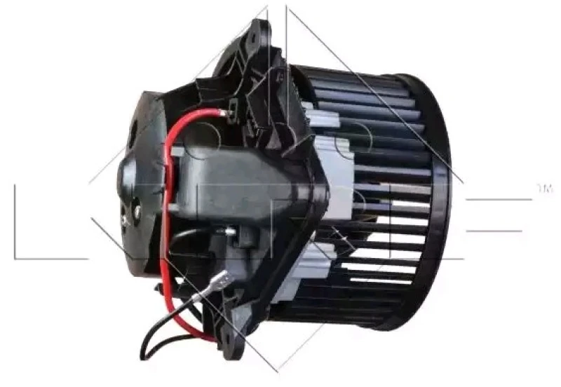 Image of NRF 34076 Blower Motor for left-hand drive vehicles, with integrated regulator Interior Blower (2669)
