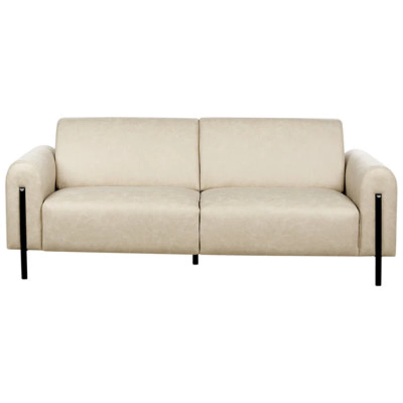 Image of Beliani Sofa 3 Seater Askim Fabric Beige