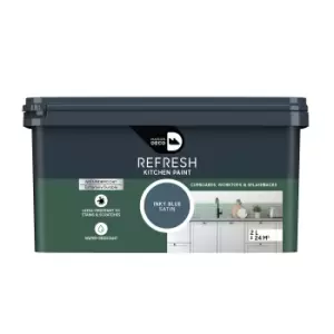 Image of Maison Deco Refresh Kitchen Cupboards, Worktops & Splashbacks Paint Inky Blue - 2L