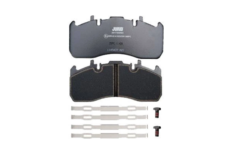 Image of JURID 2917309560 Brake pad set prepared for wear warning indicator Brake Pad Set,disc brake (402)