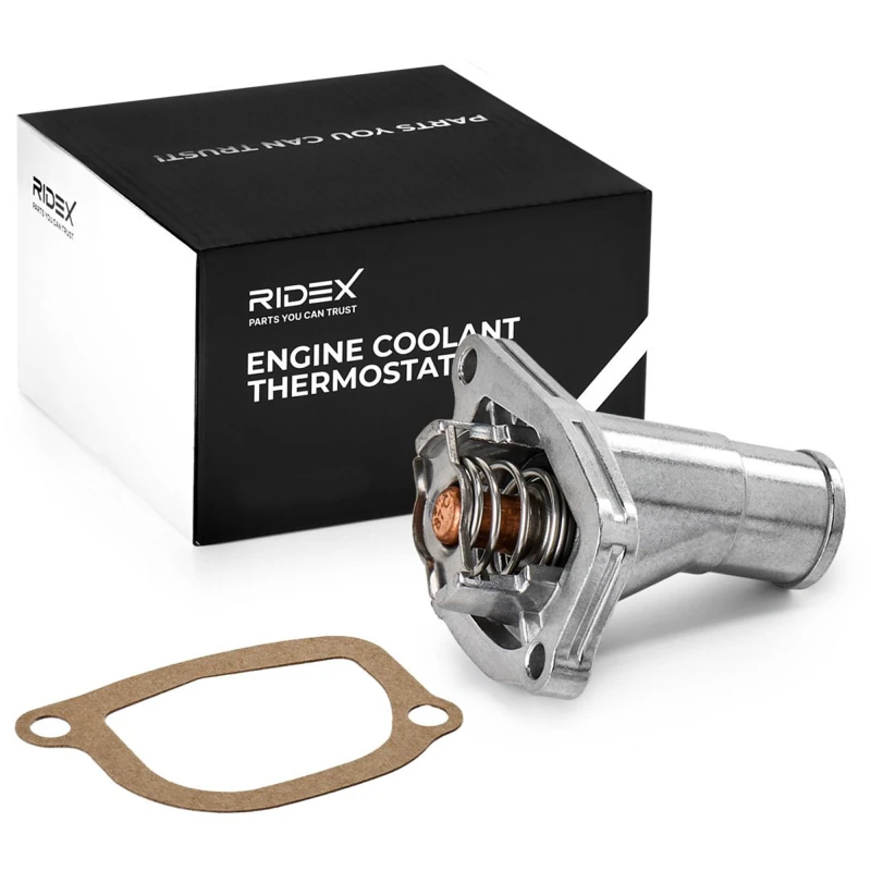 Image of RIDEX 316T0014 Engine thermostat Opening Temperature: 87°C, with gasket/seal, with housing Thermostat,coolant (316)