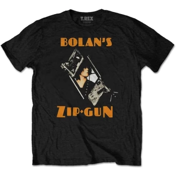 Image of T-Rex - Zip Gun Unisex Large T-Shirt - Black
