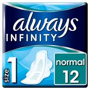 image of Always Infinity Normal Plus with wings Sanitary Pad 12PK