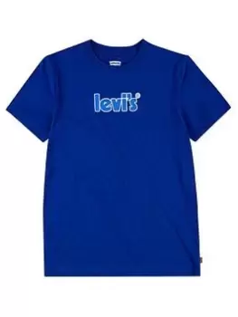 Image of Levis Boys Short sleeve poster Logo t-shirt - Blue Size 10 Years