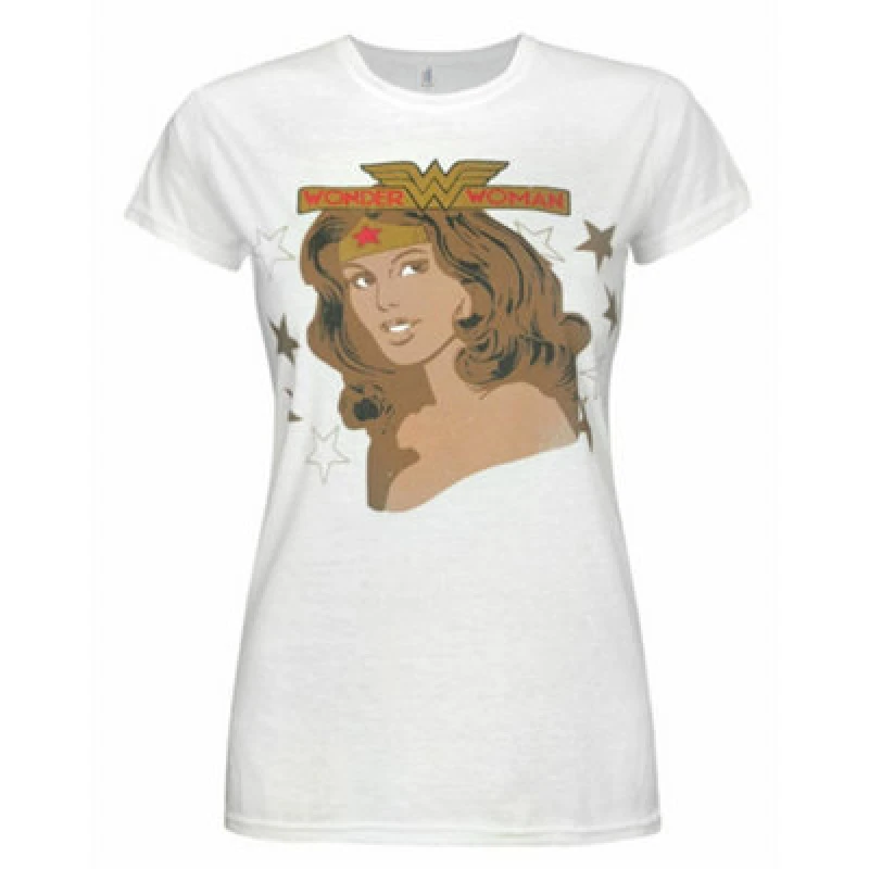Image of DC Comics Short Sleeved T-Shirt White female