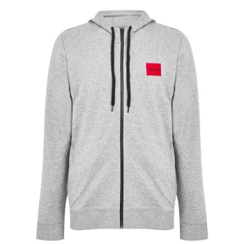 image of Hugo Daple Zip Through Hoodie - Grey