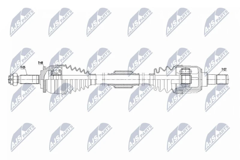 Image of NTY NPW-HY-632 Drive shaft Front Axle Right Drive Shaft (13)