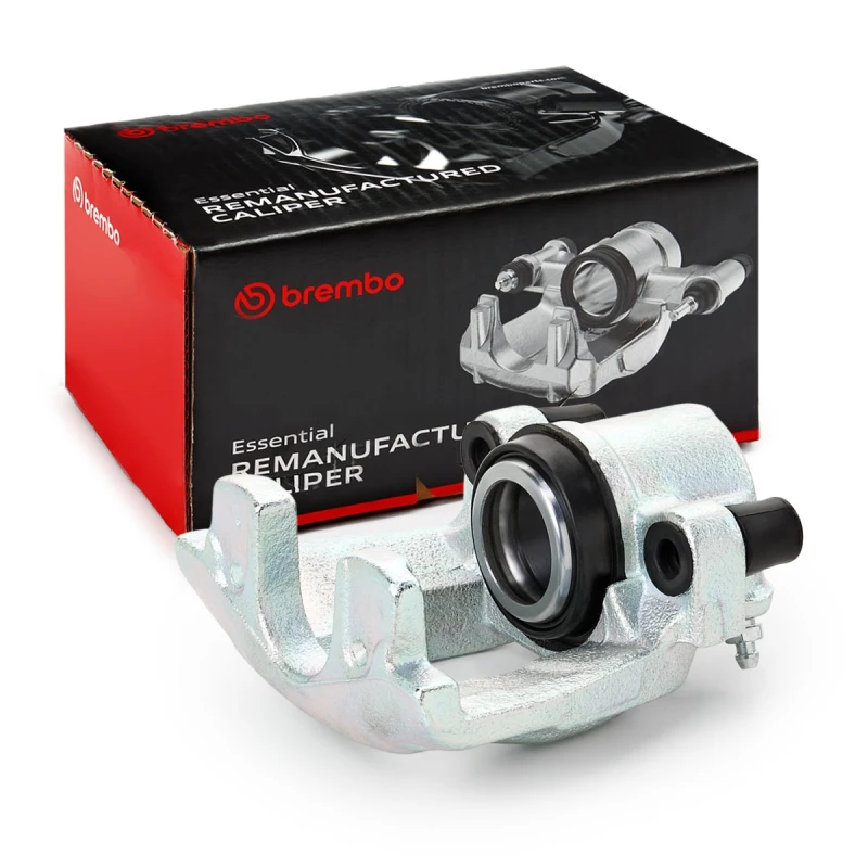 Image of BREMBO F 06 125 Brake caliper ESSENTIAL LINE Front Axle Right Grey Cast Iron Brake Caliper (78)