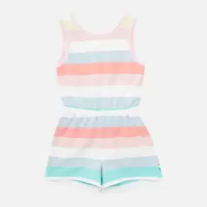 Image of Joules Kids Jersey Playsuit - Multi Marl Stripe - 4 Years