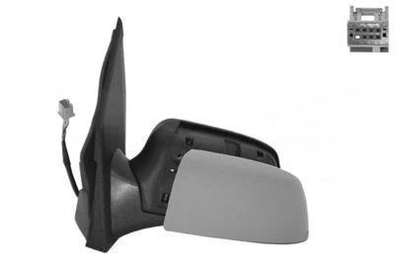 Image of VAN WEZEL 1806827 Wing mirror * HAGUS * Left, Heatable, primed Outside Mirror (50)