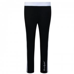 image of Karl Lagerfeld Girls Logo Leggings - Black 09B