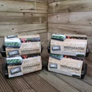 Image of 4 x 38cm Unheated Seed Starter Tray Grostart Midi Propagator Indoor Seedling Planter