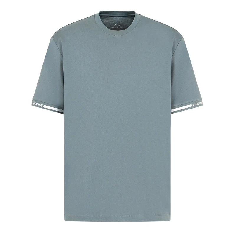 Image of Armani Exchange Cuff Short Sleeve T Shirt Green 1888 male L