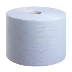 image of WypAll L10 Extra Wiper Roll 7140 - Large Roll Wiping Paper - 1 Blue Roll x 1,500 Paper Wipers