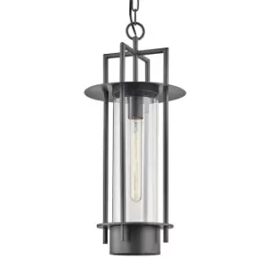 Image of Carroll Park 1 Light Hanger Hand-Worked Iron, Glass, IP44