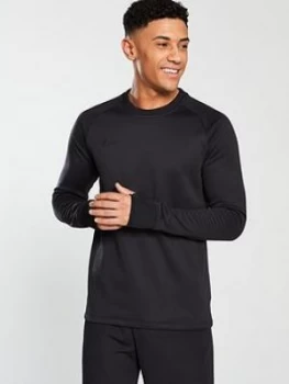 Image of Nike Academy Therma Crew Top Black Size L Men