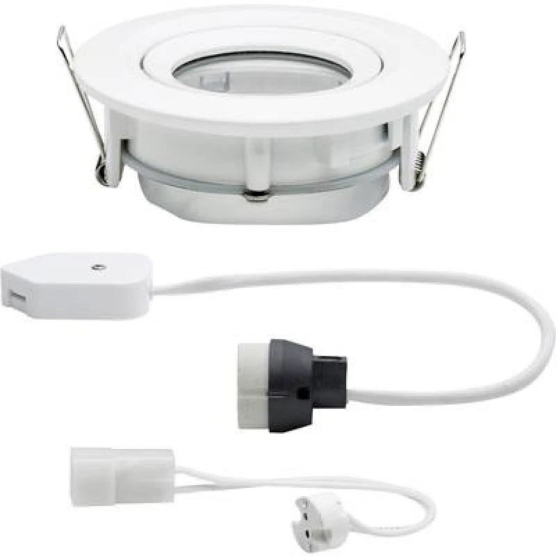 Image of Paulmann Paulmann Nova Bathroom recessed light HV halogen GU10, GU5.3 35 W IP65 White (matt) 93661