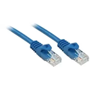 image of LINDY 48177 RJ45 Network cable, patch cable CAT 6 U/UTP 10.00 m Blue