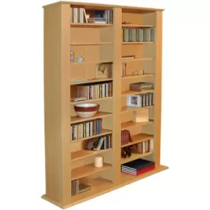 image of GENESIS - Multimedia 1060 CD / 420 DVD Bluray Storage Shelves - Beech - Beech