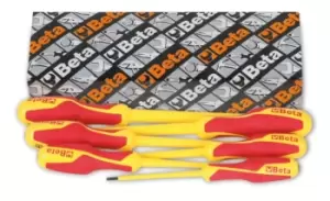 image of Beta Tools 1274MQ/S6 6pc 1000V Insulated Screwdriver Set for Headless Slotted