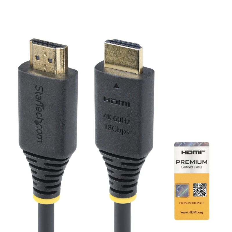 Image of StarTech.com Premium Certified HDMI Cable 50cm HDMI2-CABLE-4K60-50C