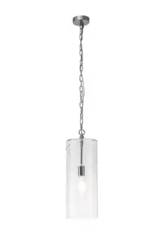 image of Ceiling Pendant, 1 Light E27, Polished Chrome, Clear