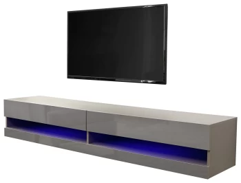 image of Galicia 150cm LED Wall TV Unit - Grey